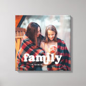 Family | Boho Text Overlay with Photo Canvas Print (Front)