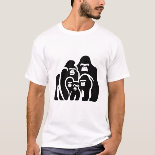 Family Bond Gorilla T_Shirt Design