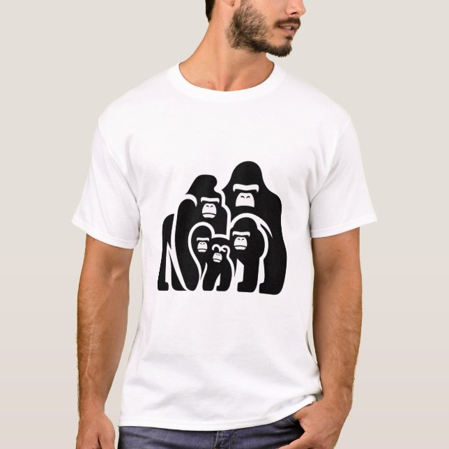 “Family Bond Gorilla T-Shirt Design” (Front)