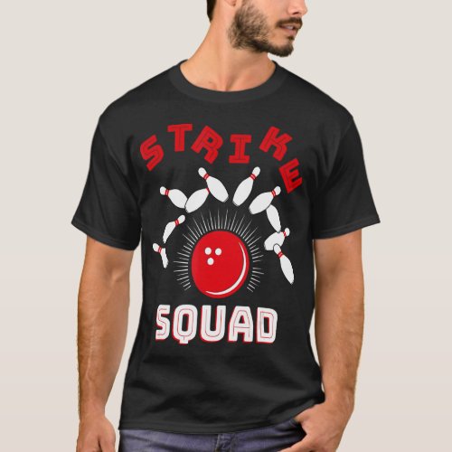 Family Bowling Gutter Rollin Bowlers Squad Strike T_Shirt