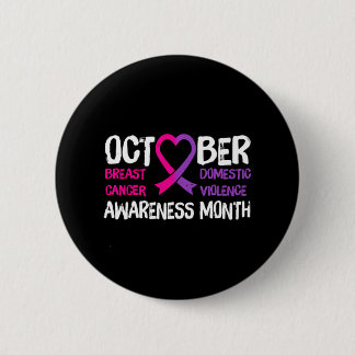 Family Breast Cancer and Domestic Violence Button