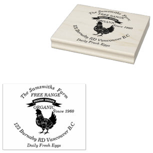 Family Business Chicken Egg Farm Since 1960 Rubber Stamp