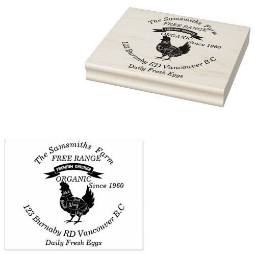 Family Business Chicken Egg Farm Since 1960  Rubber Stamp