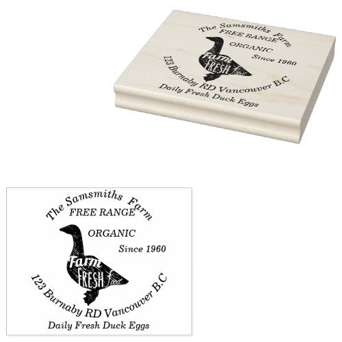 Family Business Duck Egg Farm Since 1960   Rubber Stamp