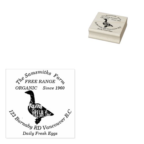 Family Business Duck Egg Farm Since 1960  Rubber Stamp