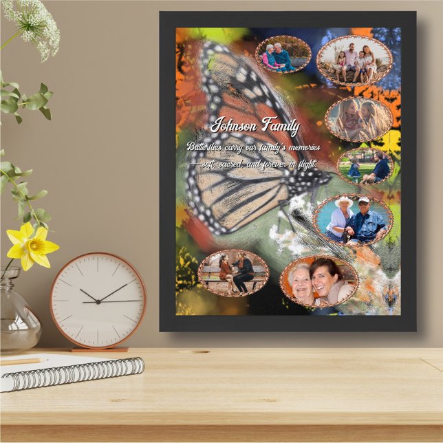 Family Butterfly Photo Collage Art Print (Creator Uploaded)
