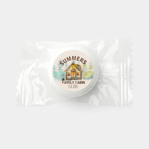Family Cabin Name Watercolor Forest Life Saver® Mints