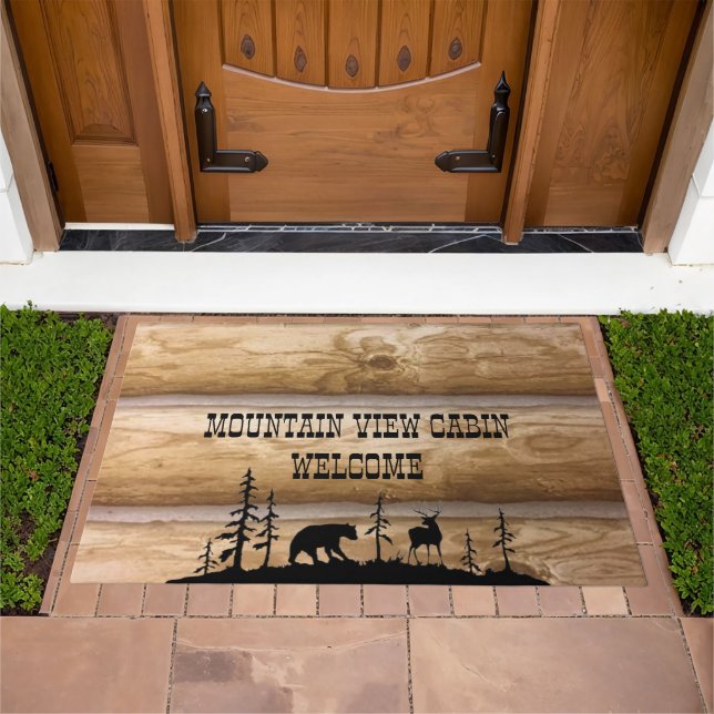 Family Cabin Welcome 30" x 45" Doormat (Outdoor)