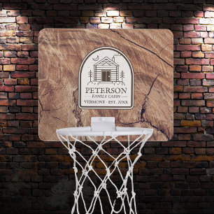 Family Cabin Woods Custom  Mini Basketball Hoop