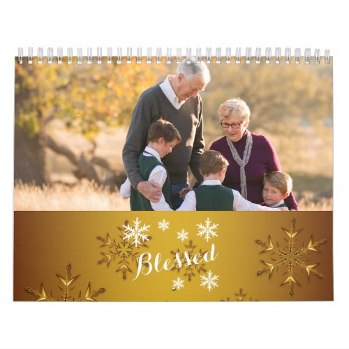 Family Calendar Gold Blessed