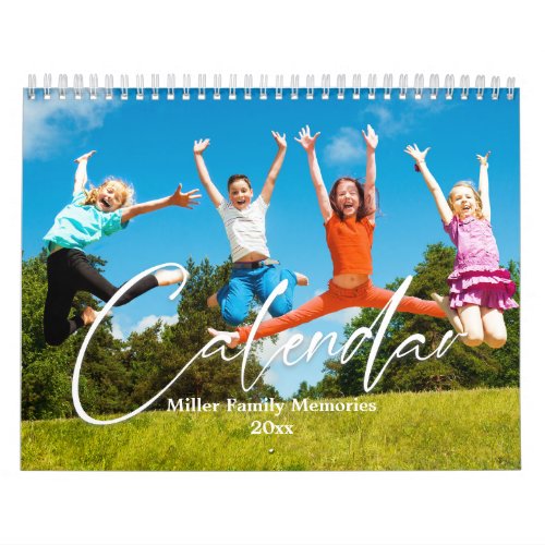 Family Calendar Modern Custom Photo Calendar