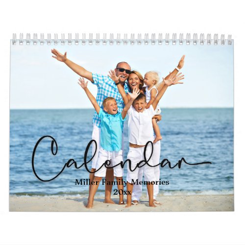 Family Calendar Modern Custom Photo Calendar