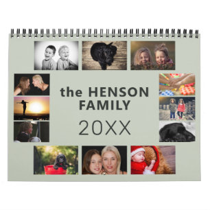 Family Calendar Monthly Photos Text Keepsake