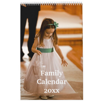Family Calendar With Cute Photos