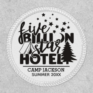 Family camping five billion star hotel patch