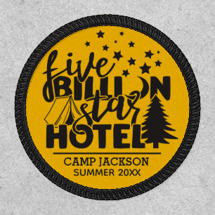 Family camping five billion star hotel patch