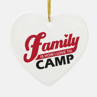 Family Camping Ornament. Ceramic Ornament
