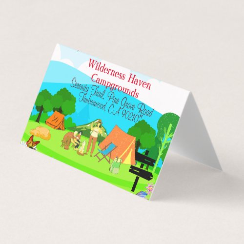 Family Camping Promotional Card Nature_Inspired