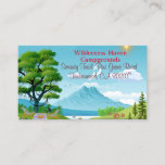 Family Camping Summer Adventure Nature-Inspired Business Card