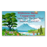 Family Camping Summer Adventure Nature-Inspired Business Card Magnet