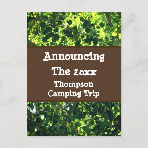 Family Camping Trip Announcement Outdoor Reunion