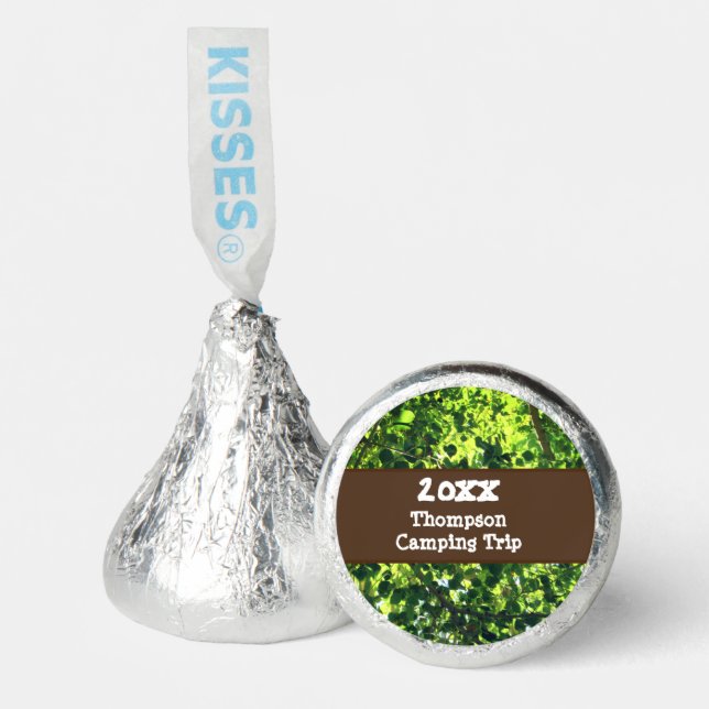 Family Camping Trip Green Leaf Reunion Vacation Hershey®'s Kisses® (Front)