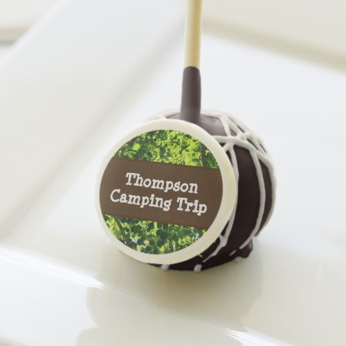 Family Camping Trip Green Summer Reunion Vacation Cake Pops