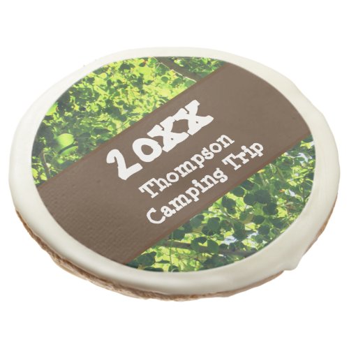 Family Camping Trip Green Summer Reunion Vacation Sugar Cookie