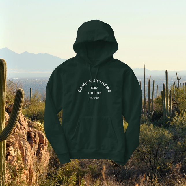Family Camping Trip White Crest Green Womens Hoodie (Creator Uploaded)