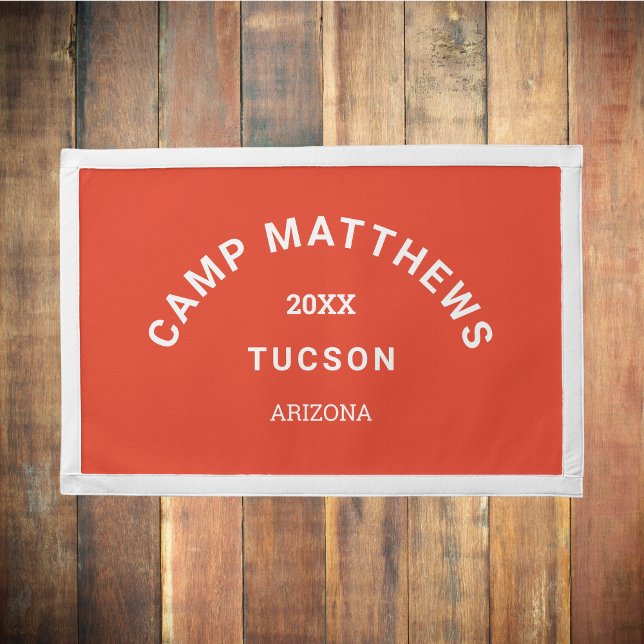 Family Camping Trip White Crest Orange Pennant (Creator Uploaded)