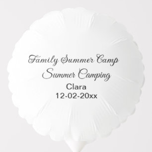 Family camping vacation custom add name dateSummer Balloon