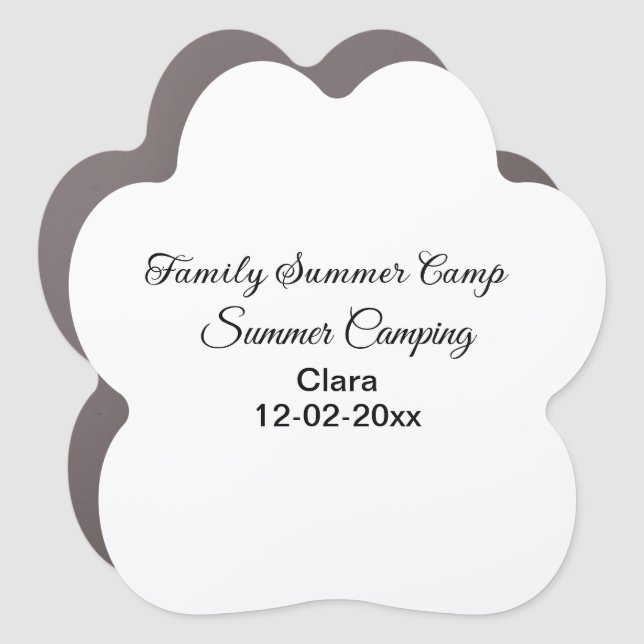 Family camping vacation custom add name dateSummer Car Magnet (Front)