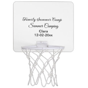 Family camping vacation custom add name dateSummer Mini Basketball Hoop