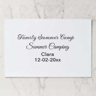 Family camping vacation custom add name dateSummer Paper Pad