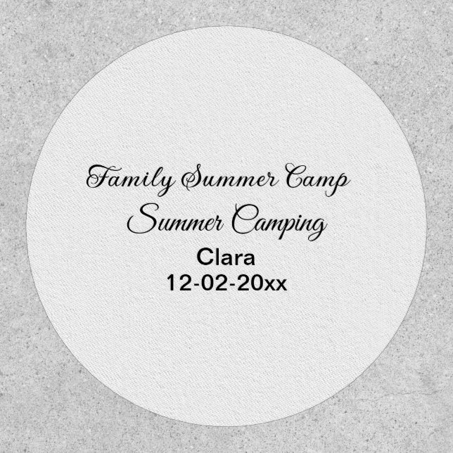 Family camping vacation custom add name dateSummer Patch (Front)