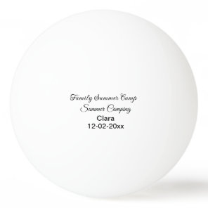 Family camping vacation custom add name dateSummer Ping Pong Ball