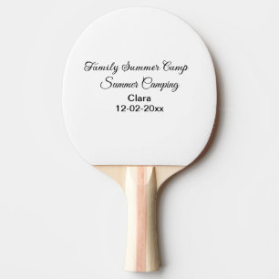 Family camping vacation custom add name dateSummer Ping Pong Paddle