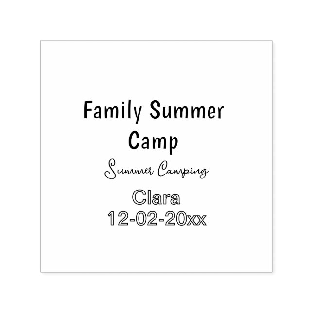 Family camping vacation custom add name dateSummer Self-inking Stamp (Design)