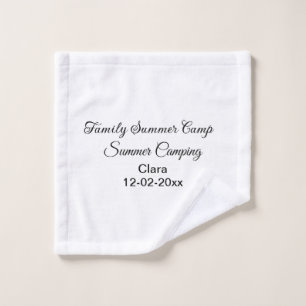 Family camping vacation custom add name dateSummer Wash Cloth