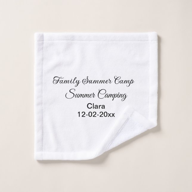 Family camping vacation custom add name dateSummer Wash Cloth (Wash Cloth)