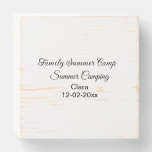 Family camping vacation custom add name dateSummer Wooden Box Sign