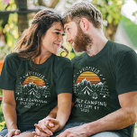 Family Camping Vacation Matching Custom T-Shirt<br><div class="desc">Good mood? Just add campfire,  s'mores,  and the rest of the family with a matching outfit. Cute camping theme design you can customize for your next family adventure with a place holder for the site and year. 

Perfect for family photos while you're out there exploring the jungle or campsite</div>