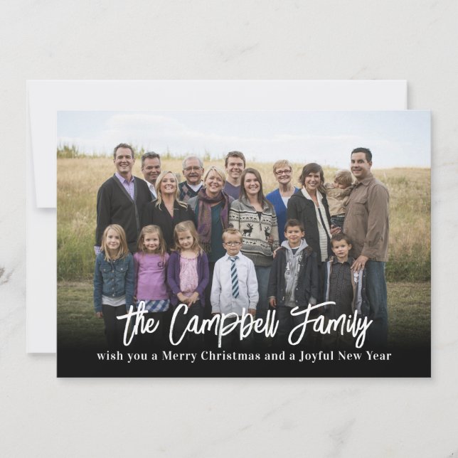Family Cheer Photo Holiday Card Christmas Card (Front)