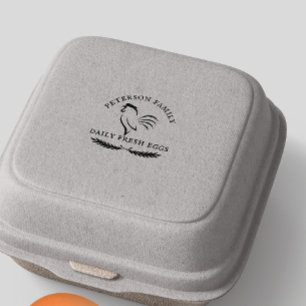 Family Chicken Farm Business Rustic Rubber Stamp