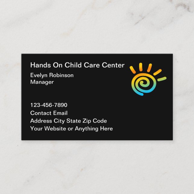 Family Child Care Center Business Cards (Front)