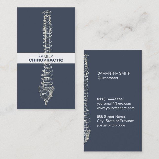 Family Chiropractic spine ı Business card (Front/Back)