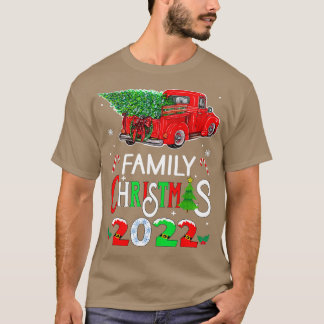 family christmas 0 truck tree squad matching Xmas  T-Shirt