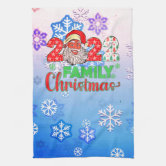 African American Santa Claus Black Christmas Kitchen Towel, Zazzle