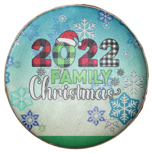 Family Christmas 2022 Buffalo Plaid Holiday Chocolate Covered Oreo