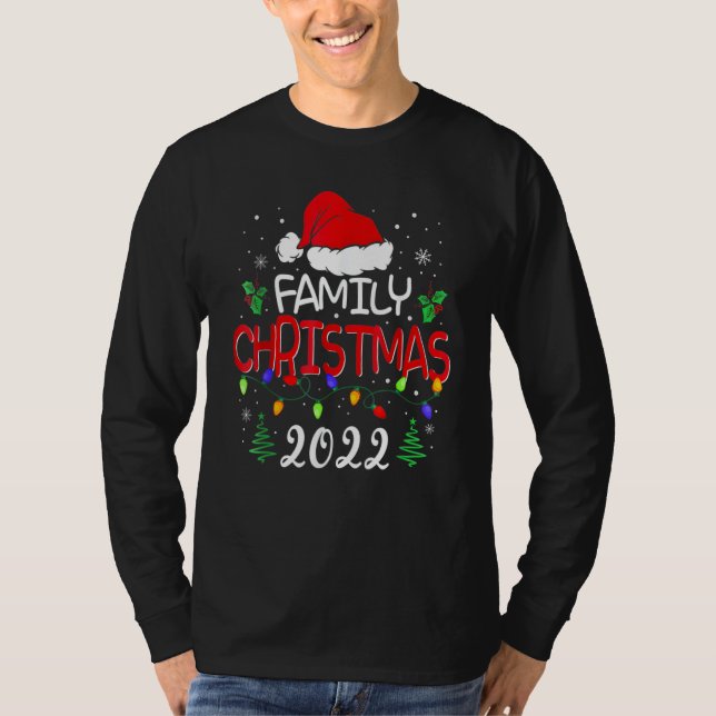 Family Christmas 2022 Matching   Santa Elf Squad 3 T-Shirt (Front)